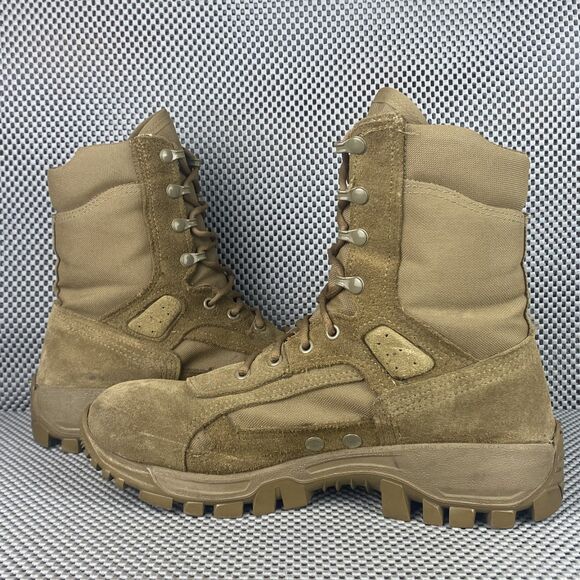 MCRAE T1 Coyote Combat Boots Mens 9.5 R Brown Military Tactical Hot Weather Boot